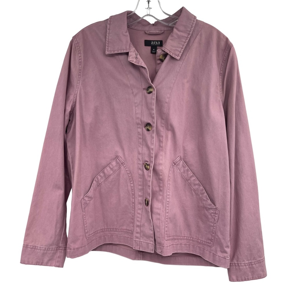 a.n.a. Cotton Button Up Collar Jacket Size Medium